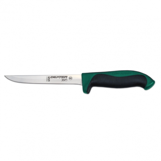Dexter Russell 360 Series 6” narrow flexible boning knife green handle 36002G S360-6F-PCP