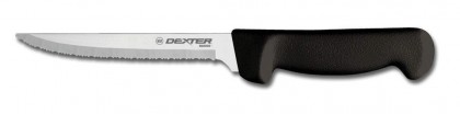 Dexter Russell Basics 8" Tiger Edge Utility Knife Black Handle 31628B P94848B