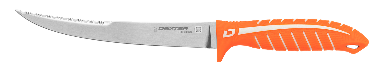 Dexter Russell DEXTREME®  Dual Edge 8" stiff fillet knife with sheath 24913 DX8S