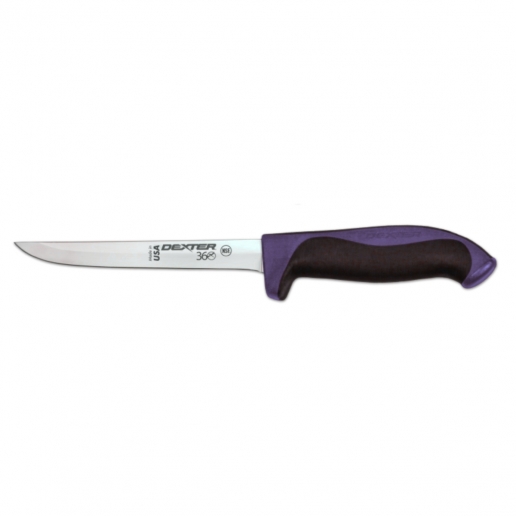 Dexter Russell 360 Series 6” narrow flexible boning knife purple handle 36002P S360-6F-PCP